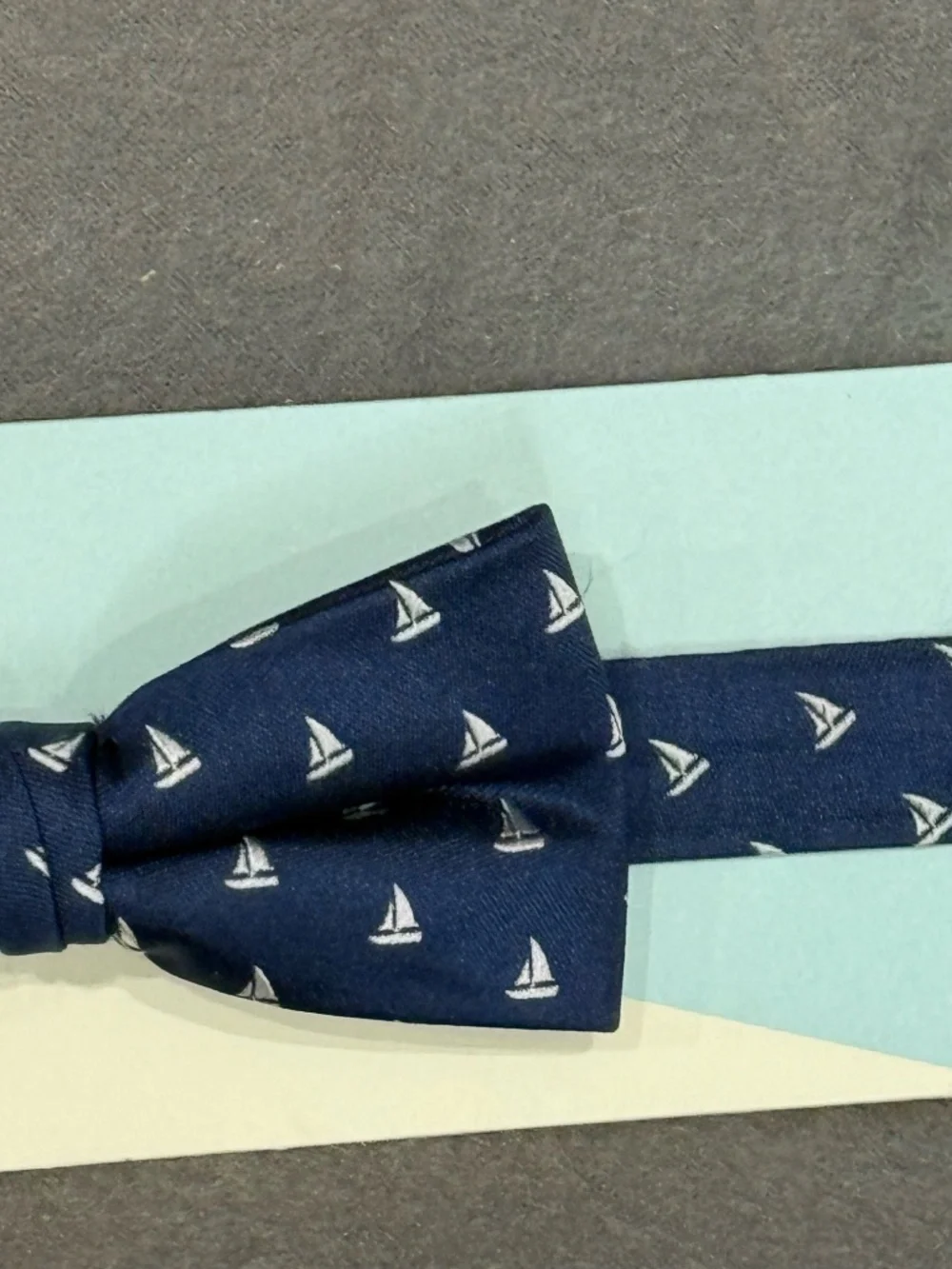 Class Club Boys Navy Sailboat Bow Tie NWT Pre-Tied Adjustable Velcro Nautical